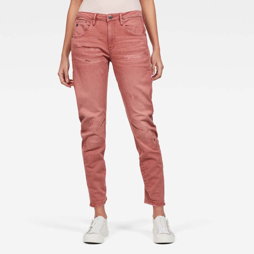 Clothing Gstar Arc 3D Low Boyfriend Earthrrace Restored Jeans Pink