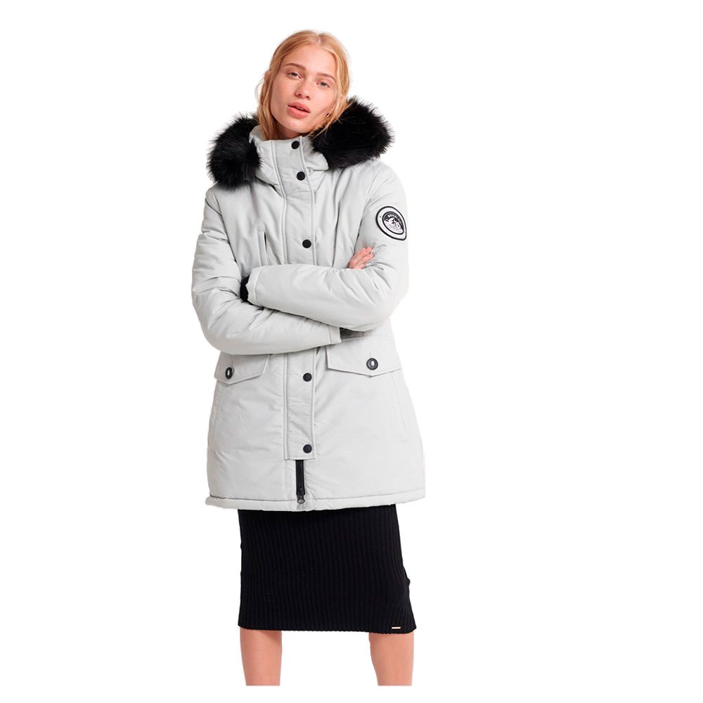 Women Superdry Ashley Everest Coat Grey