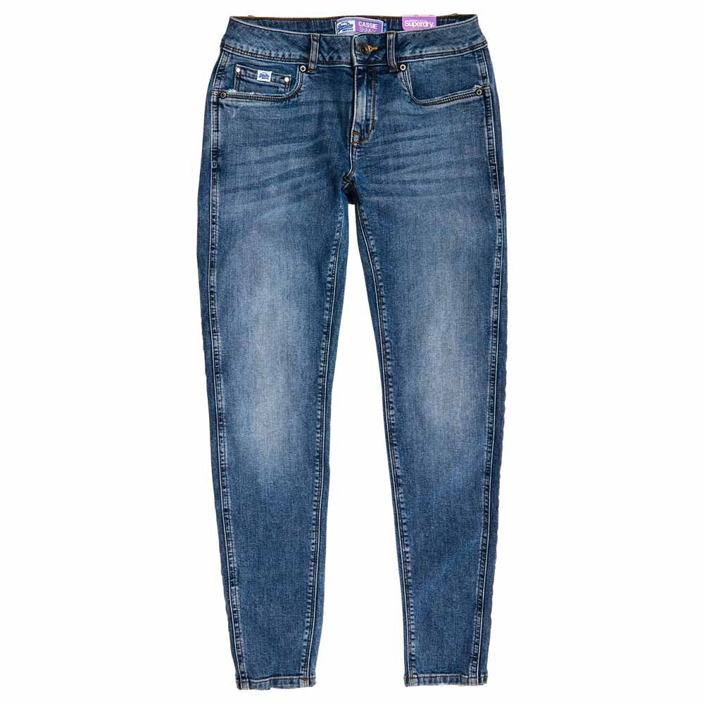 Femme Superdry Jeans Cassie Skinny City Scape Blue