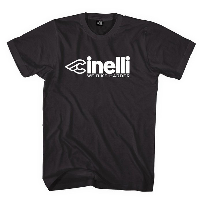 T-shirts Cinelli We Bike Harder Short Sleeve T-Shirt Black
