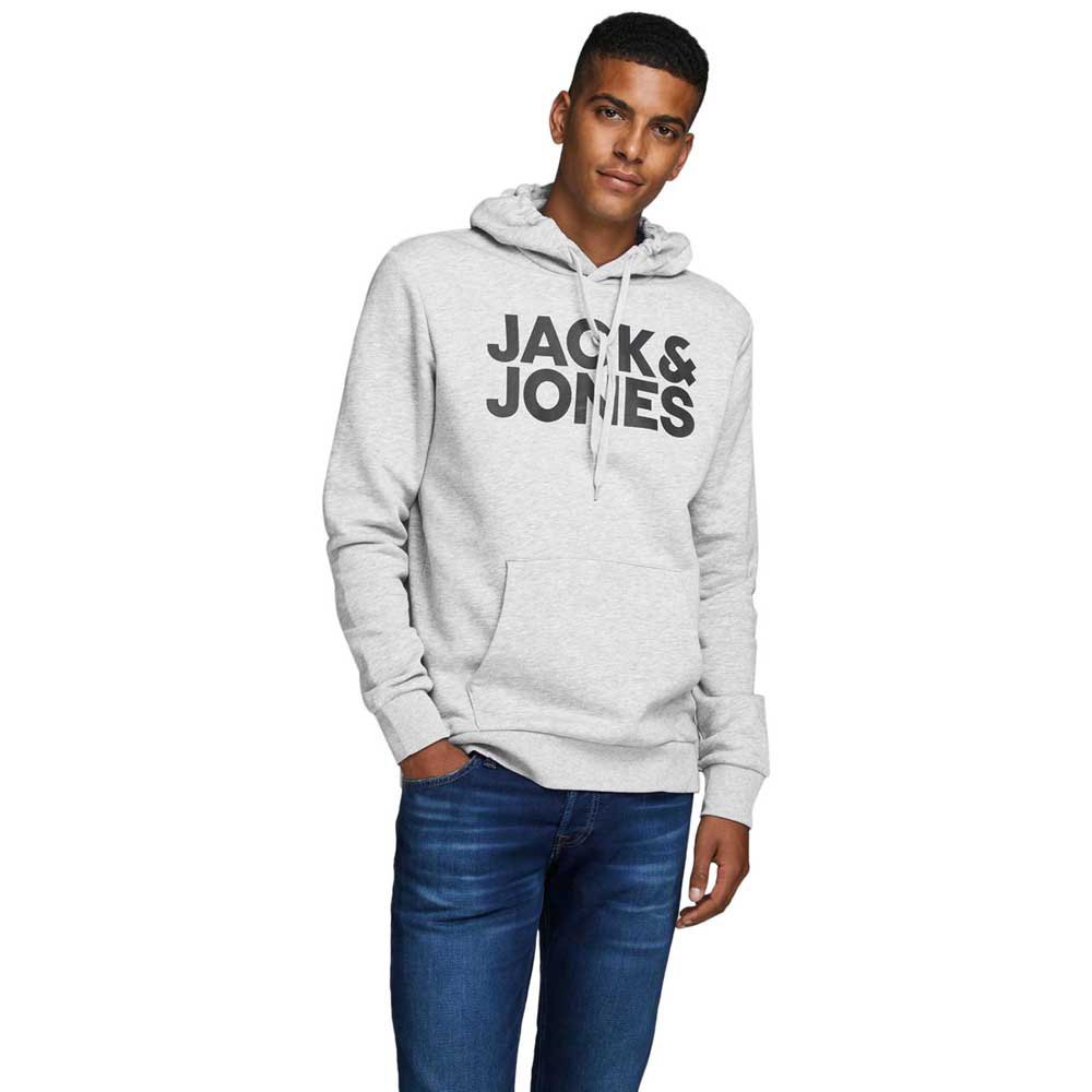 Sweatshirts And Hoodies Jack & Jones Corp Logo Hoodie Grey