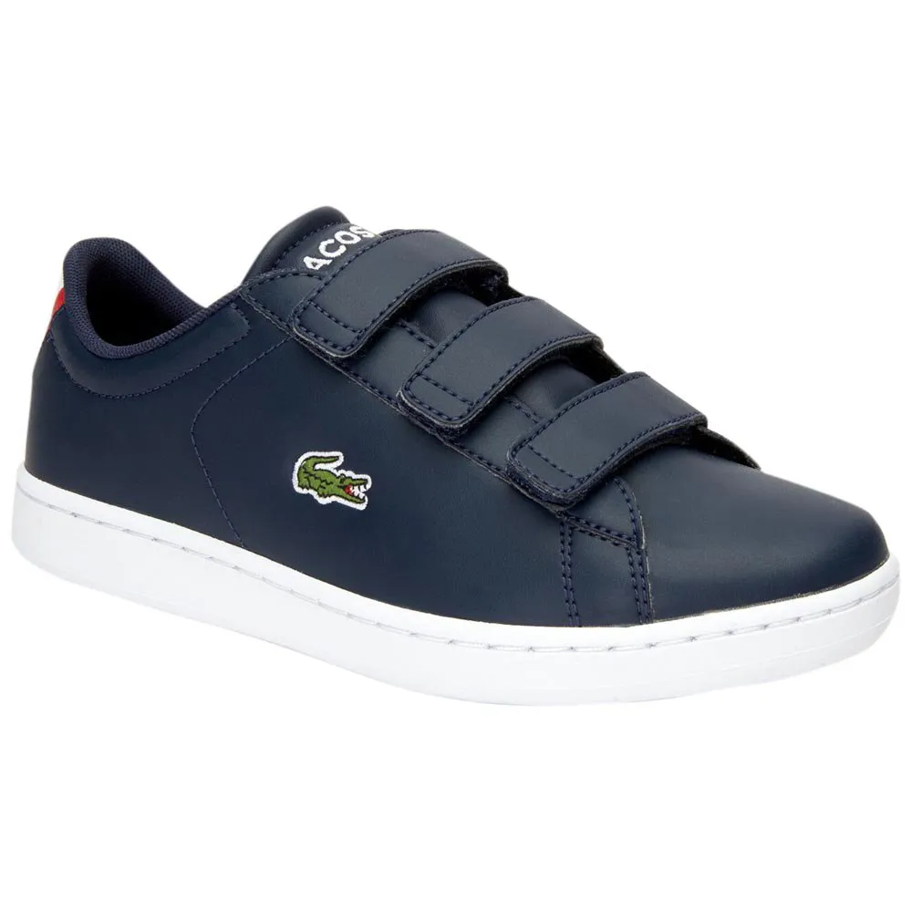 lacoste 3 strap velcro trainers