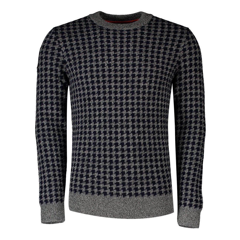 Sweaters Superdry Academy Check Crew Sweater Grey