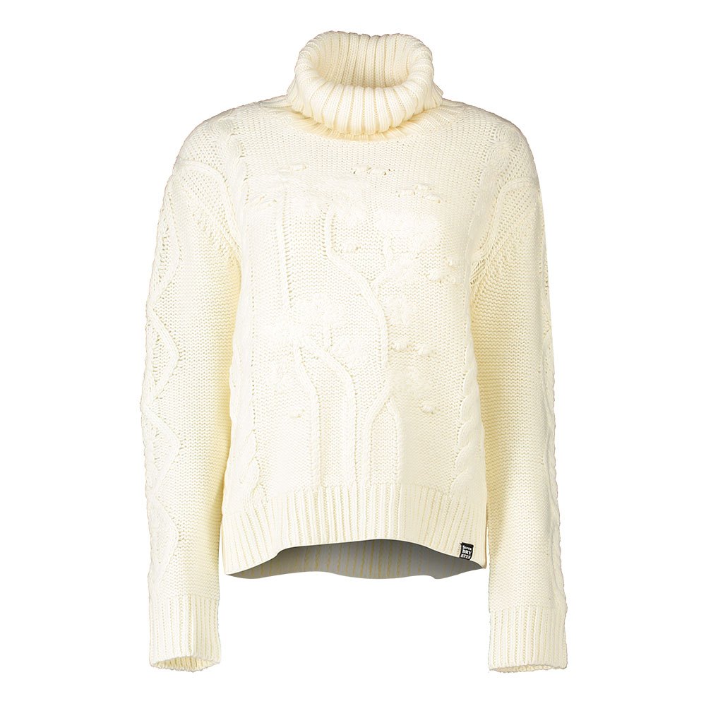 Women Superdry Elsie Crafted Cable Roll Neck Sweater Beige