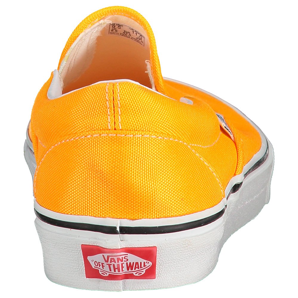 Homme Vans Chaussures à Enfiler Classic Neon Blazing Orange / True White