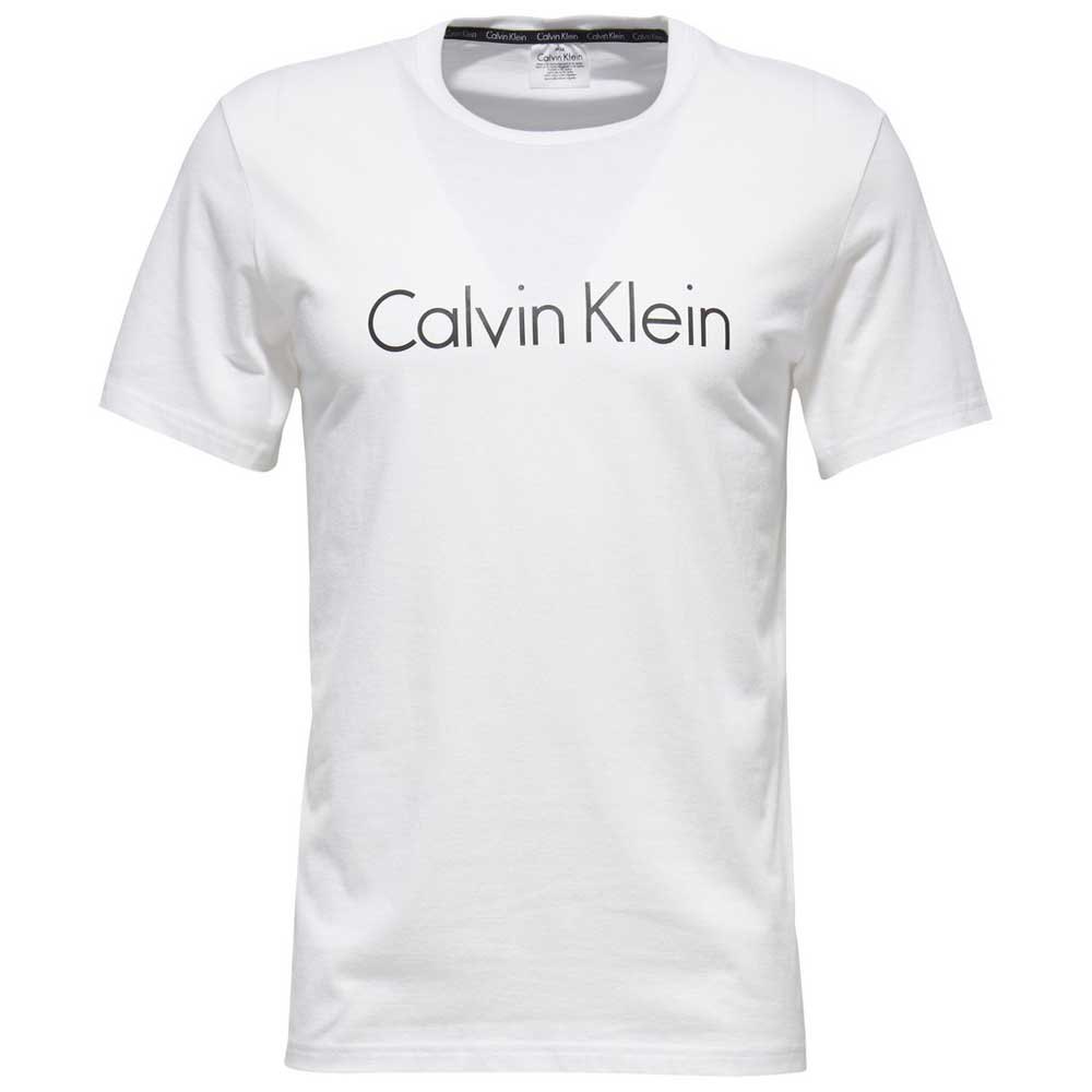 Men Calvin Klein Logo Crew T-Shirt White