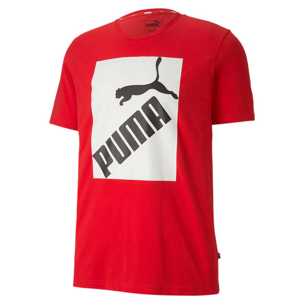 Men Puma Big Logo Short Sleeve T-Shirt Red