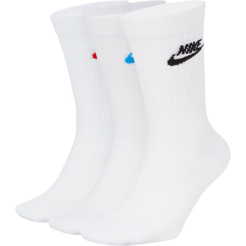 Women Nike Sportswear Everyday Essential Crew Socks 3 Pairs White