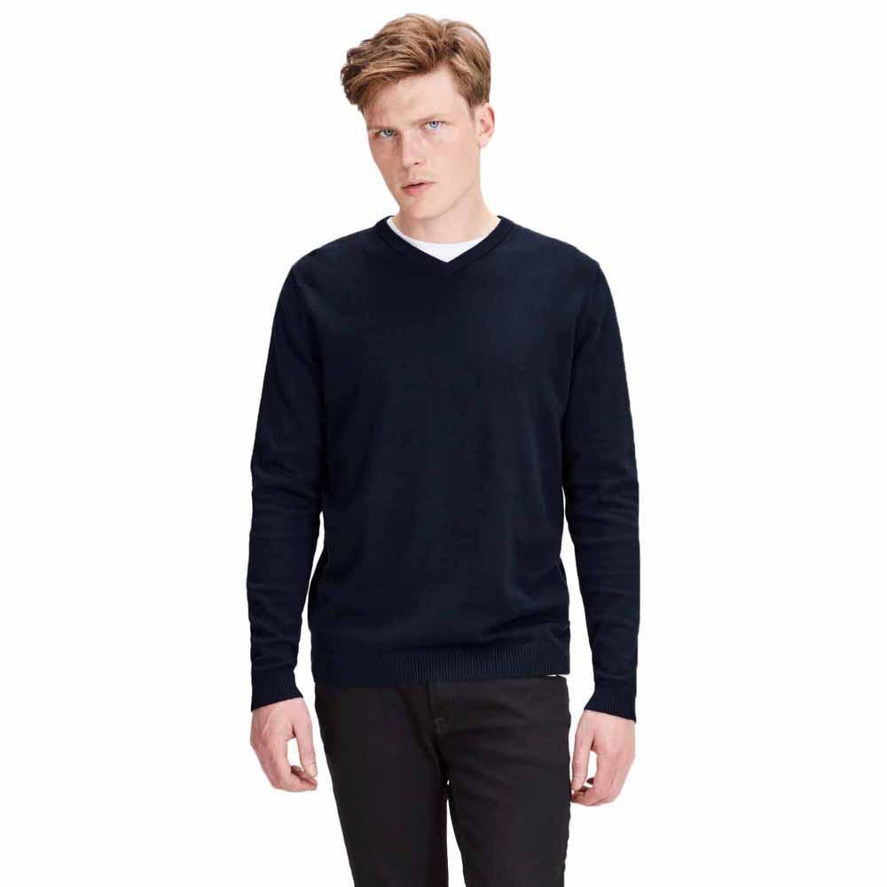 Sweaters Jack & Jones Basic Knit V-Neck Sweater Blue