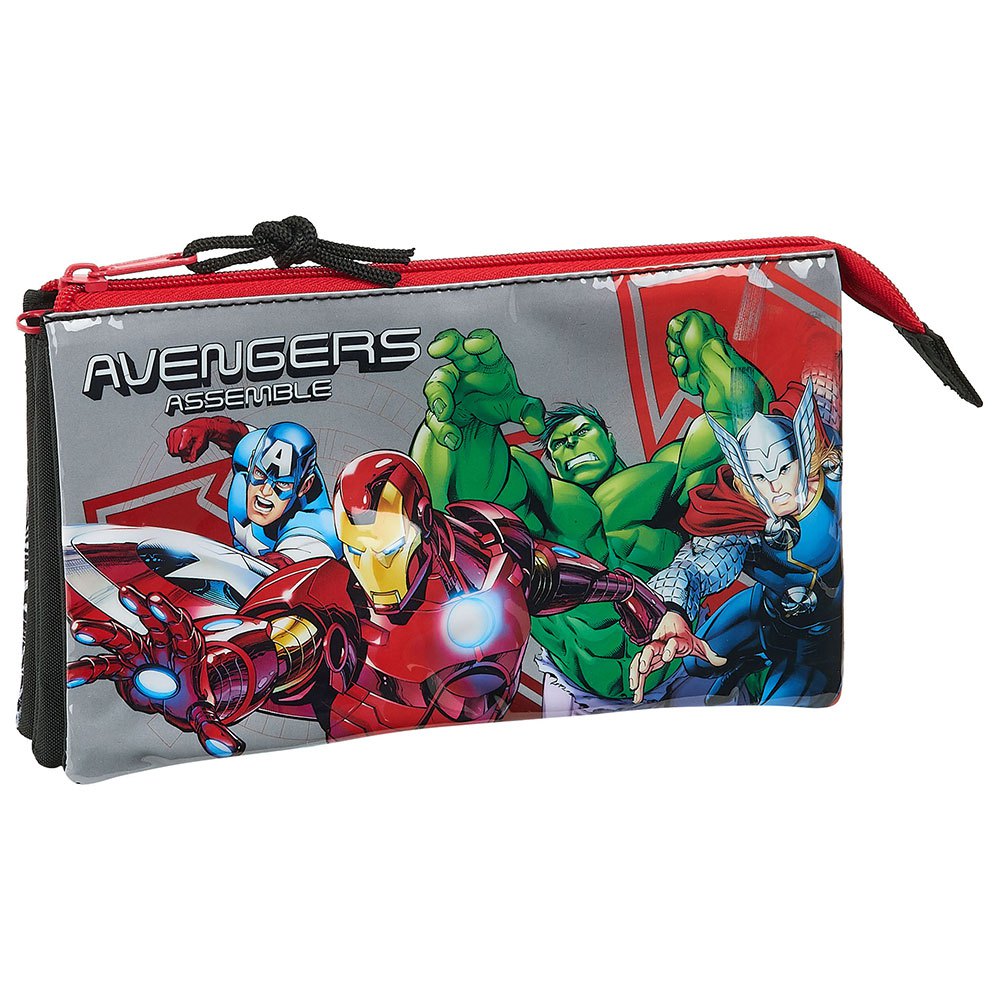 Suitcases And Bags Safta Avengers Heroes Triple Pencil Case Grey
