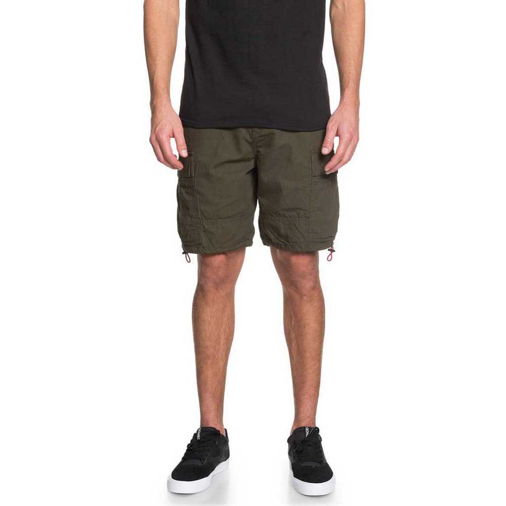 Men Dc Shoes Banded Cargo Shorts Green