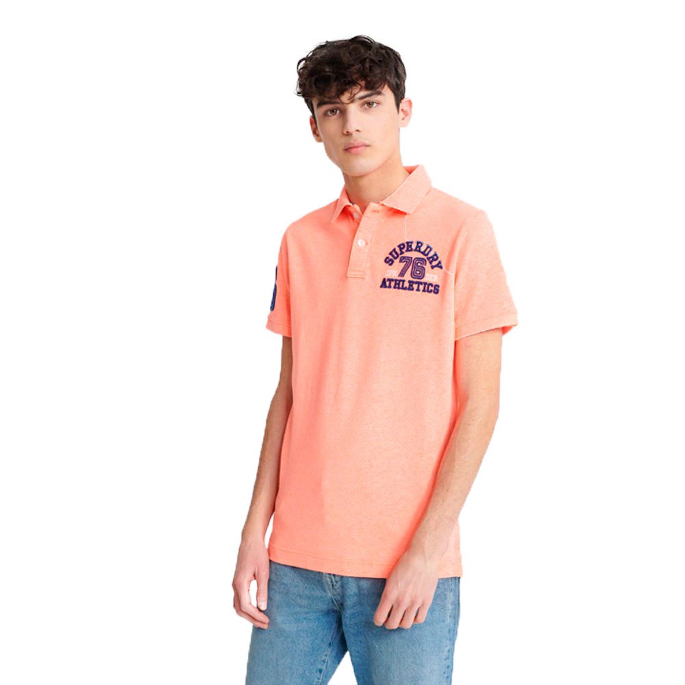 Clothing Superdry Classic Superstate Short Sleeve Polo Shirt Orange