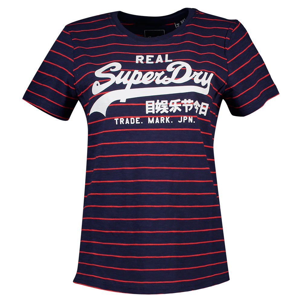 Clothing Superdry Vintage Logo Stripe Short Sleeve T-Shirt Red