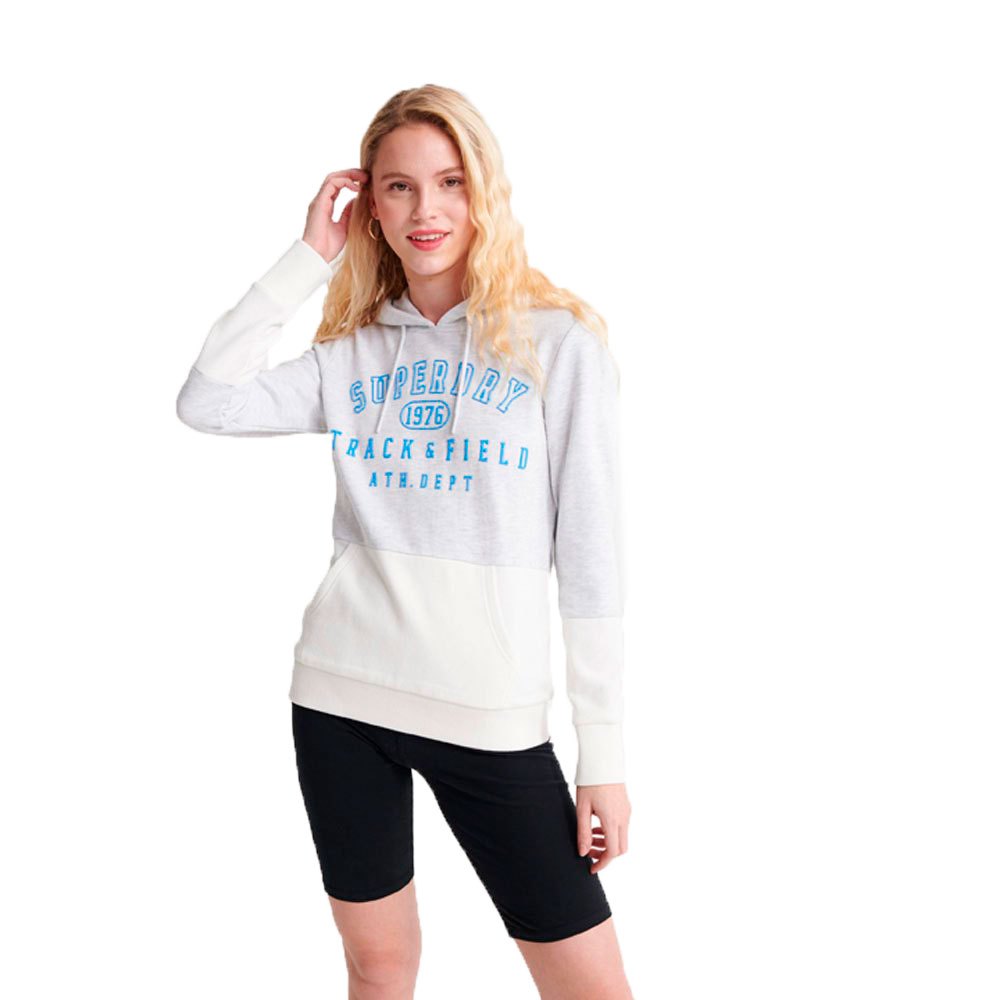 Sweatshirts And Hoodies Superdry Track&Field Color Block Hoodie White