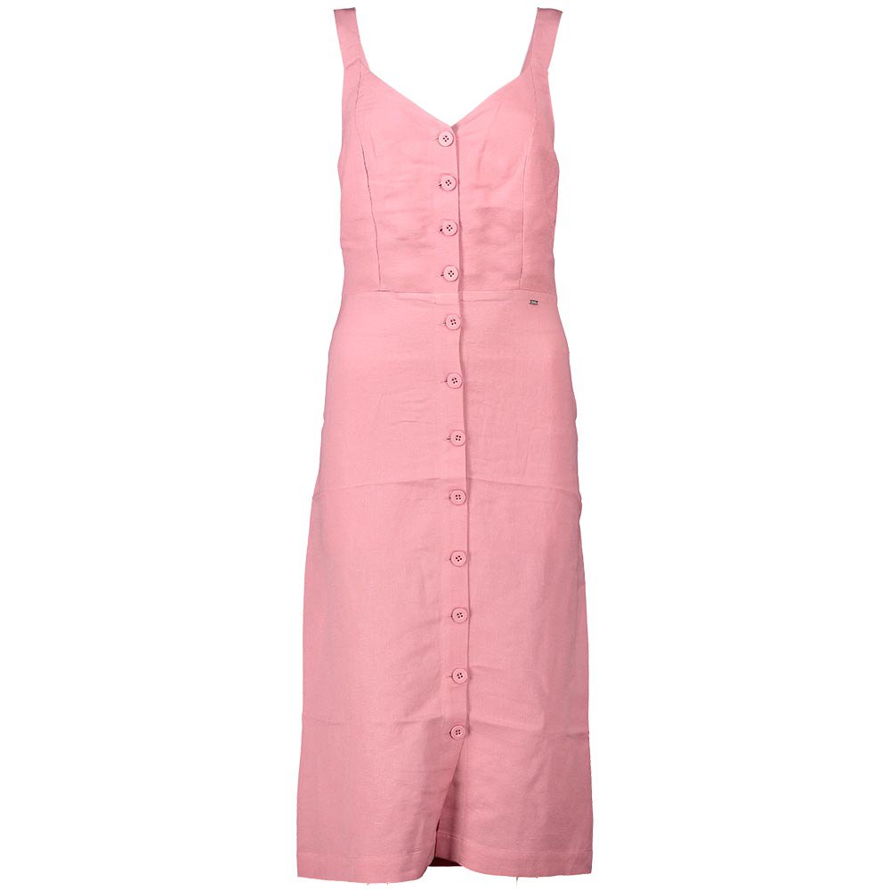 Clothing Superdry Eden Linen Short Dress Pink