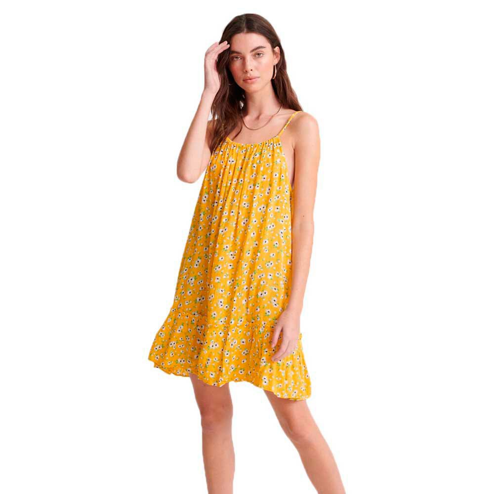 Women Superdry Daisy Beach Short Dress Yellow