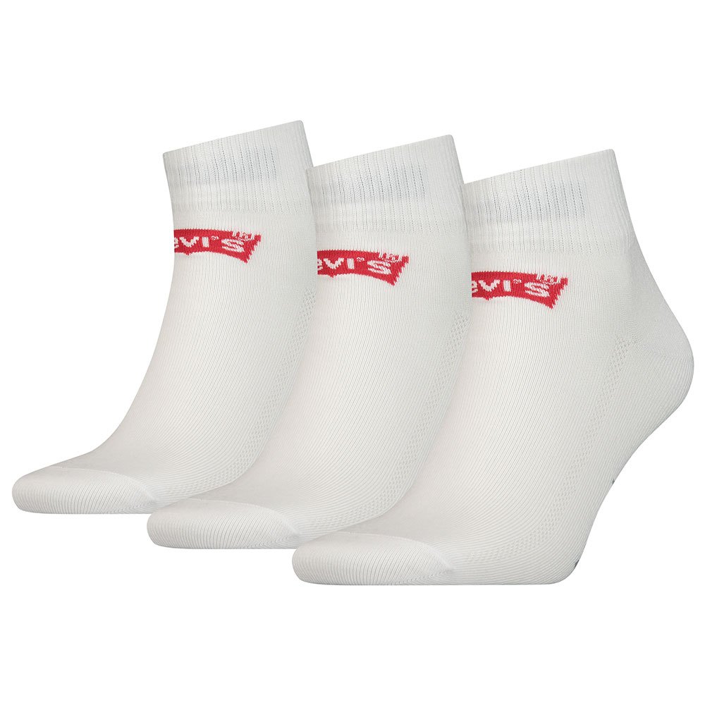 Socks Levi´s® Batwing Logo Mid Socks 3 Pairs White