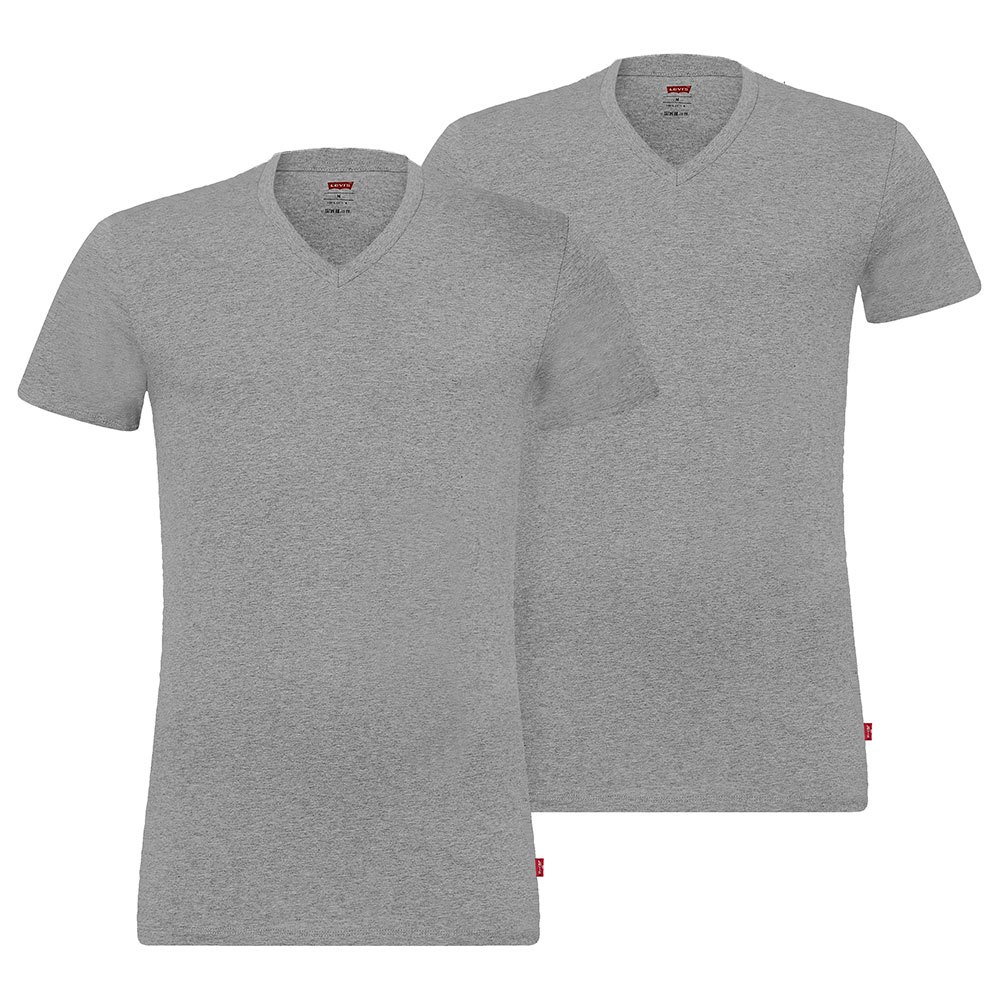 Men Levi´s® V Neck T-Shirt 2 Units Grey