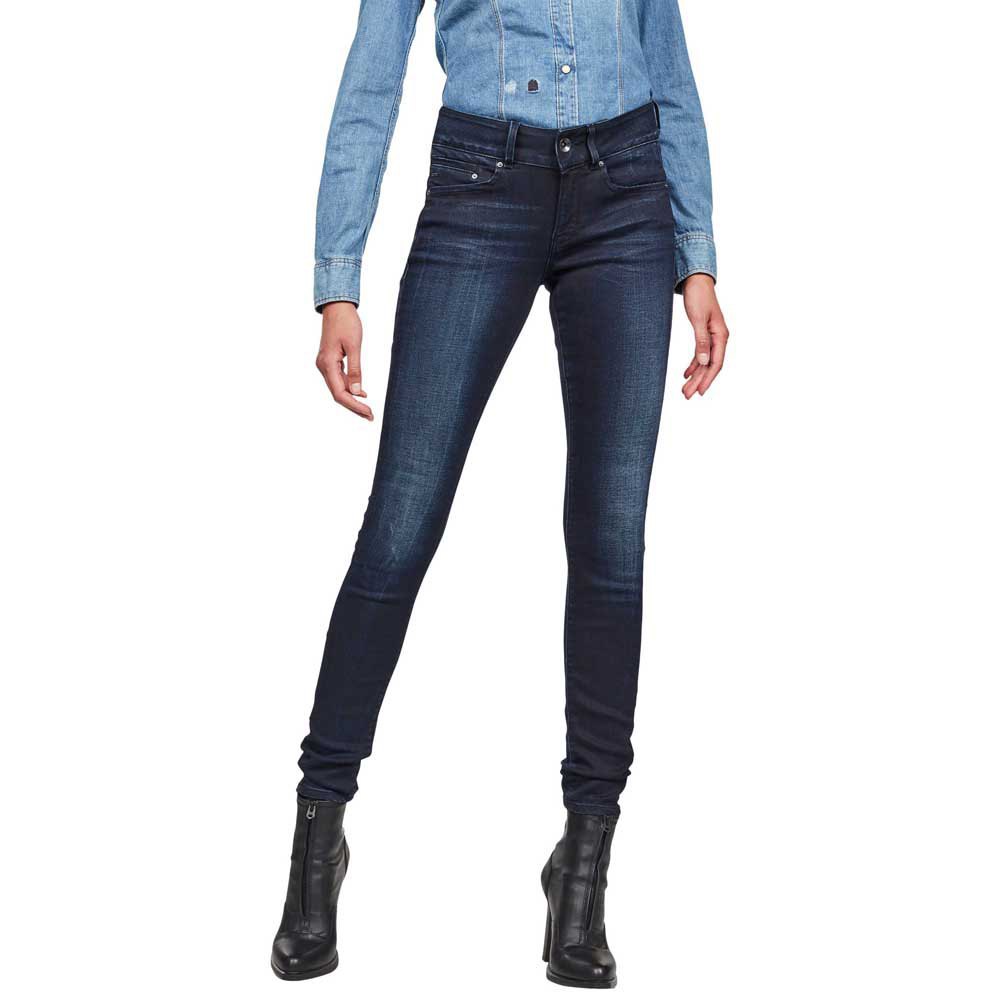 Women Gstar Midge Cody Mid Waist Skinny Jeans Blue