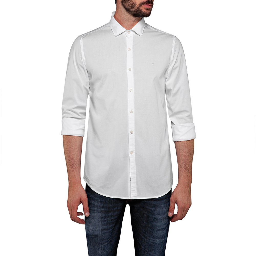 Shirts Replay M4028 Short Sleeve Shirt White