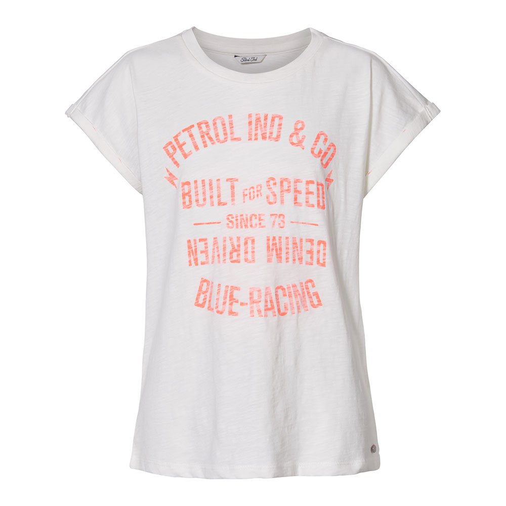 Girl Petrol Industries 1000-TSR445 Short Sleeve T-Shirt White