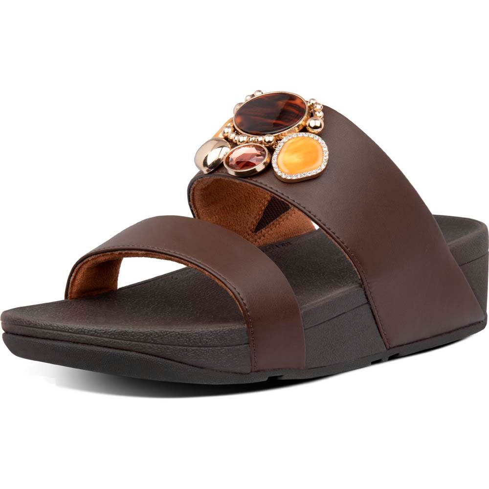 Femme Fitflop Sandales Rosa Cluster Chocolate B