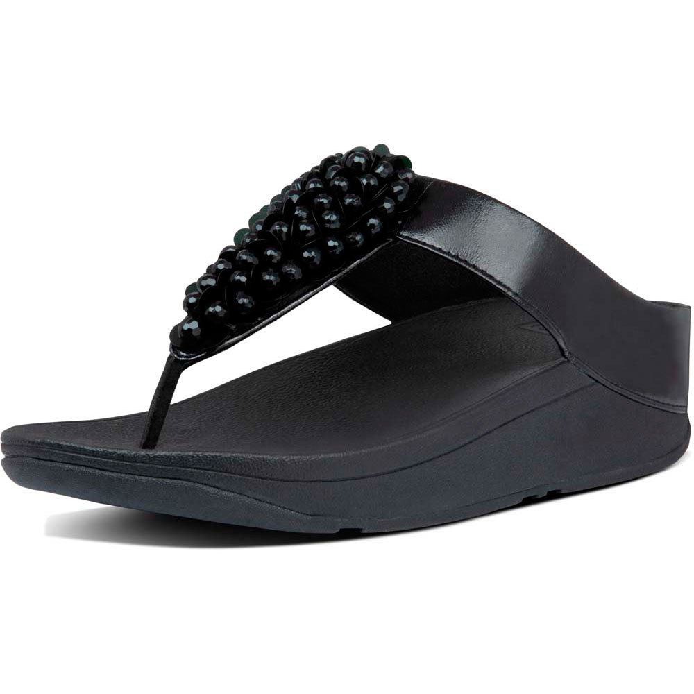 Sandals Fitflop Fino Sequin Flip Flops Black