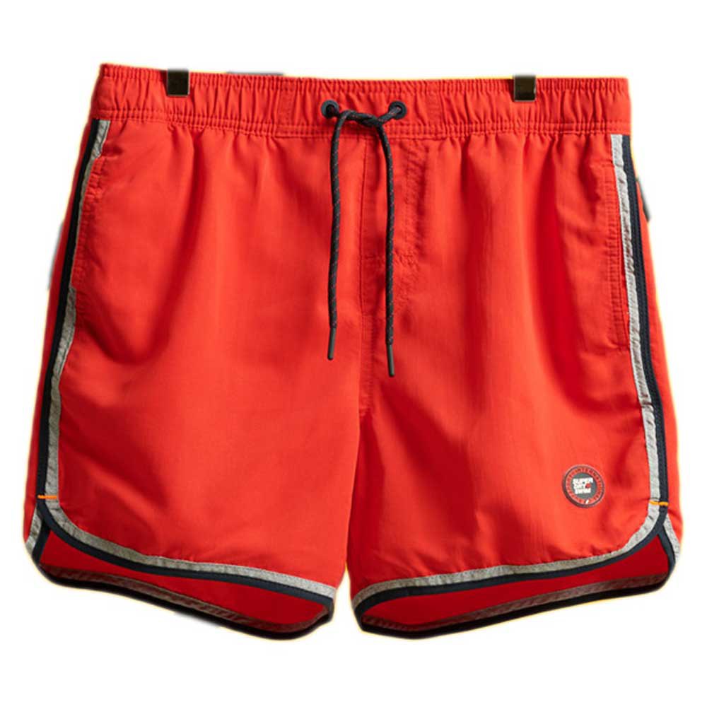 Men Superdry Echo Surf Swimming Shorts Red