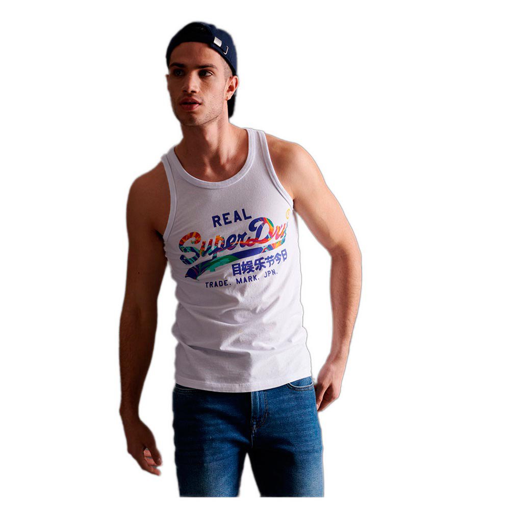 Clothing Superdry Vintage Logo Infill Sleeveless T-Shirt White
