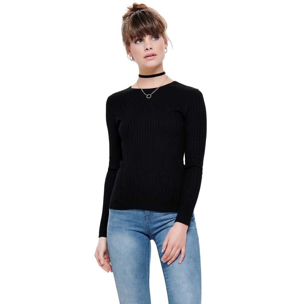 Women Only Natalia Rib Knit Sweater Black