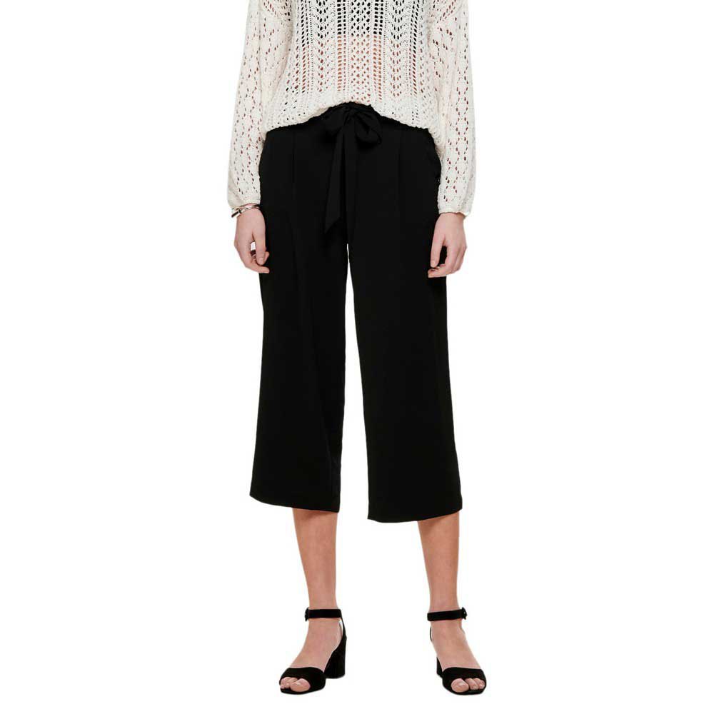 Clothing Only Winner Palazzo Culotte Woven Pants Black