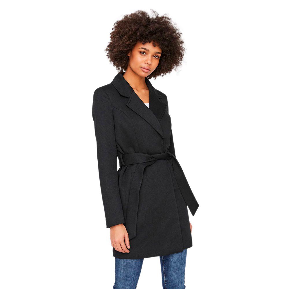 Women Vero Moda Long Trenchcoat Black