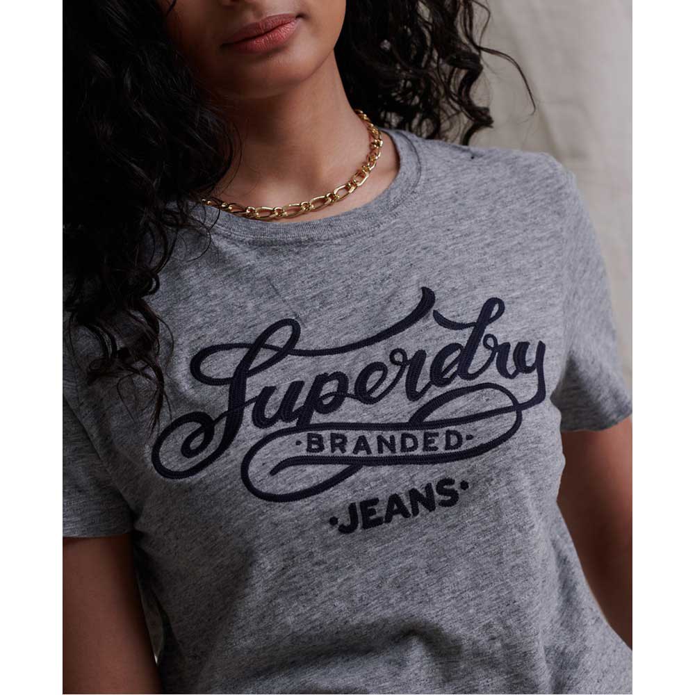 Clothing Superdry Reworked Classics Applique Short Sleeve T-Shirt Grey