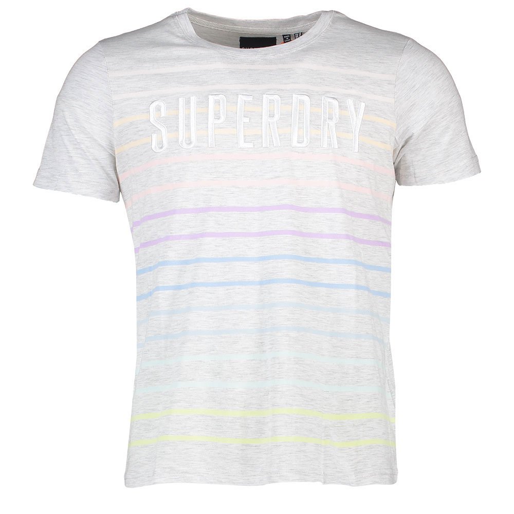 T-shirts Superdry Rainbow Stripe Short Sleeve T-Shirt Grey