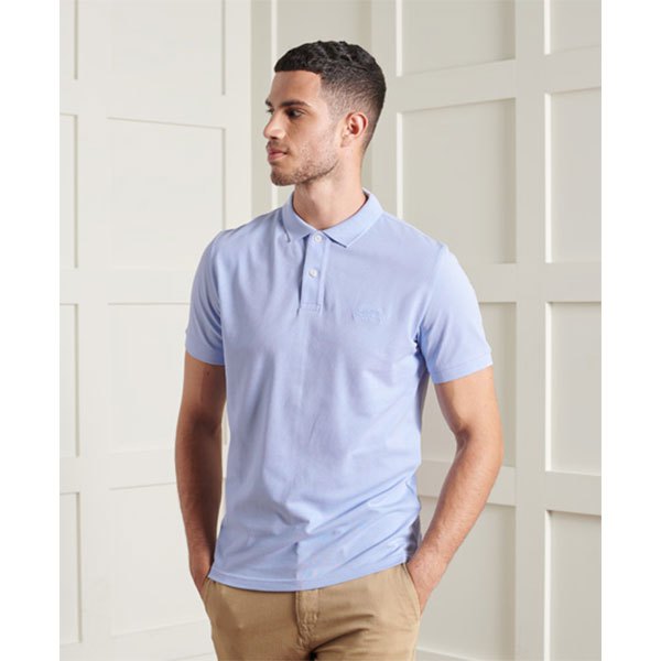 Clothing Superdry Classic Micro Lite Piqué Short Sleeve Polo Shirt Blue