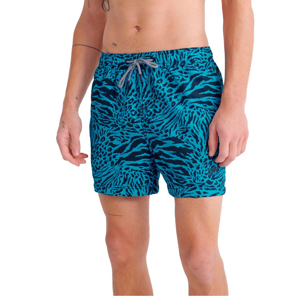 Swimwear Superdry Beach Volley All Over Print Swimming Shorts Blue