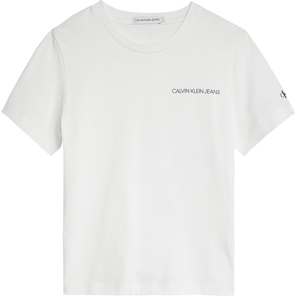 Boy Calvin Klein Chest Logo Short Sleeve T-Shirt White