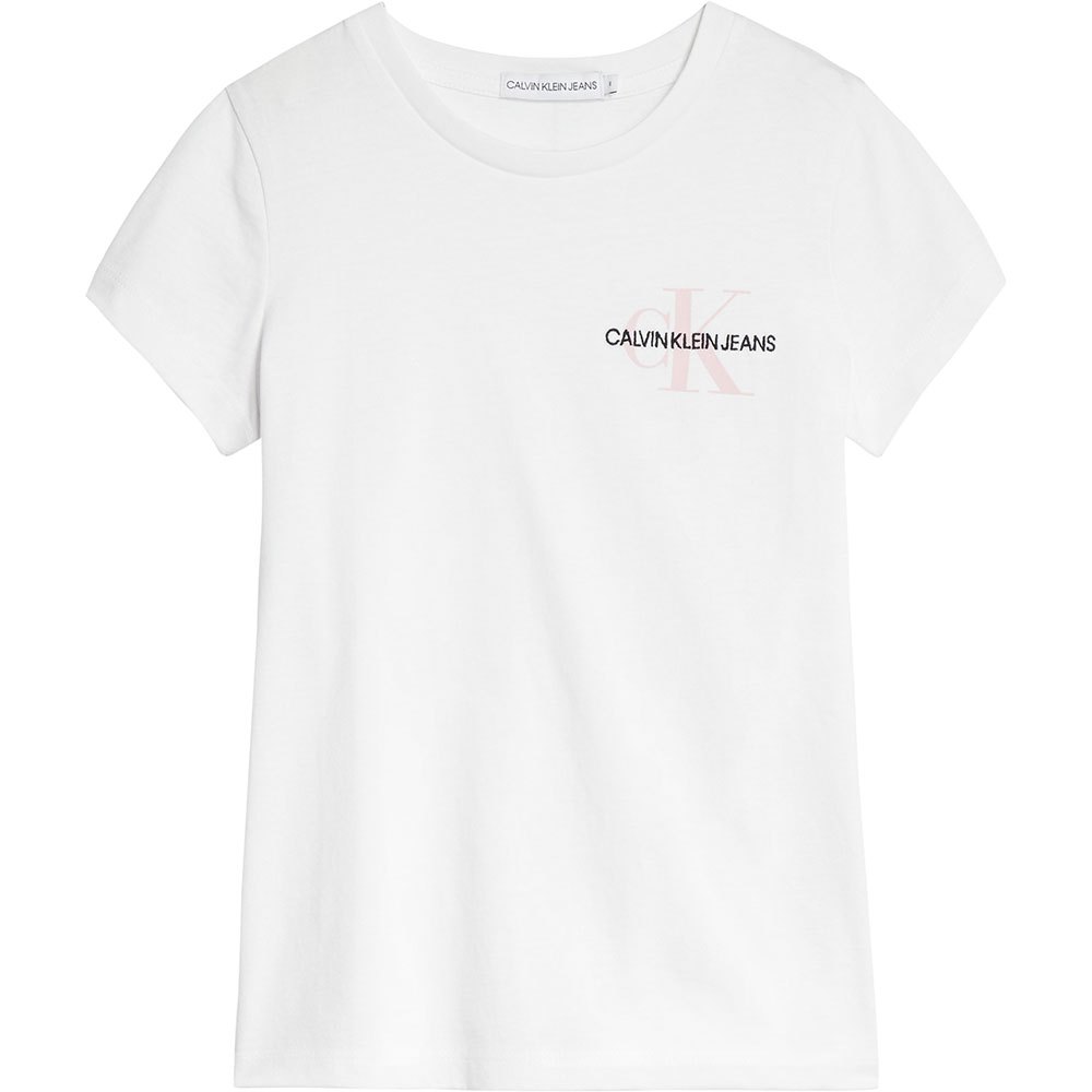 Clothing Calvin Klein Chest Monogram Top Short Sleeve T-Shirt White