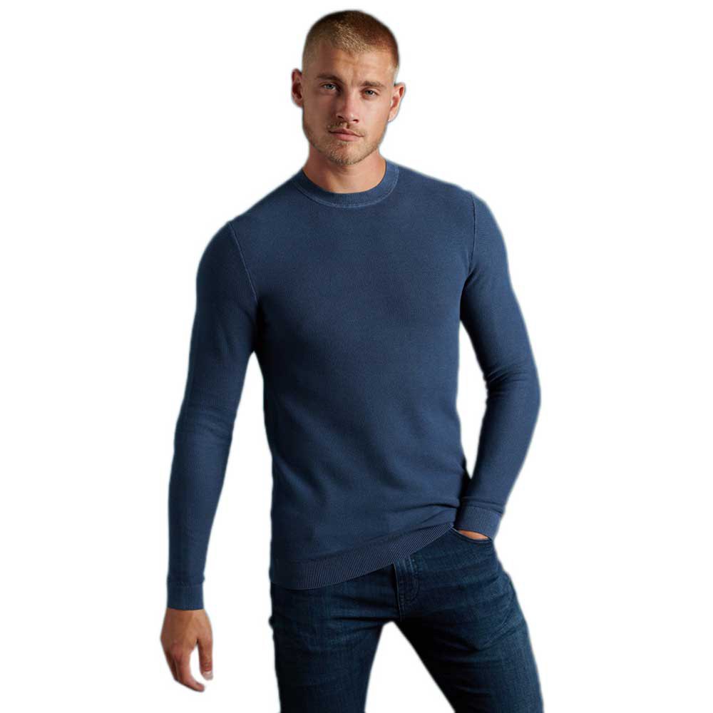 Superdry Garment Dyed Textured Crew Sweater 