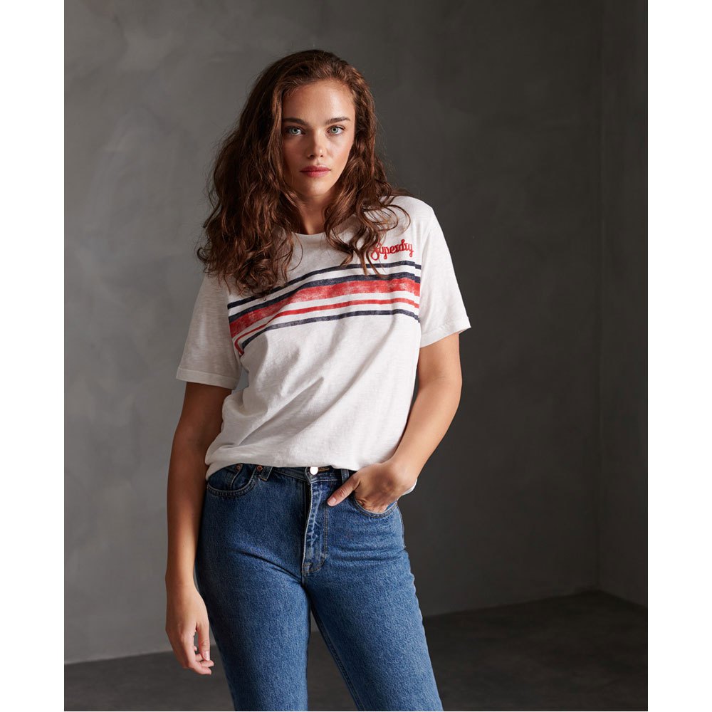 T-shirts Superdry Retro Stripe Short Sleeve T-Shirt White