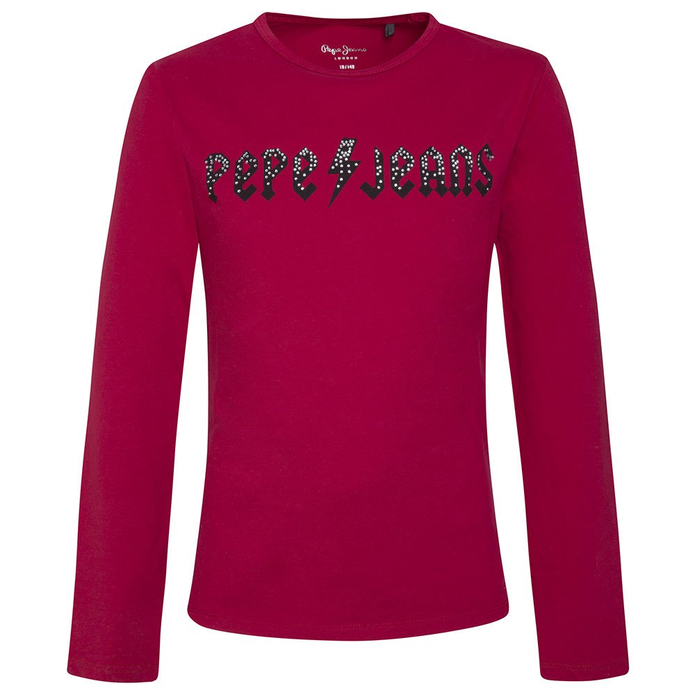 Girl Pepe Jeans Rona Long Sleeve T-Shirt Red