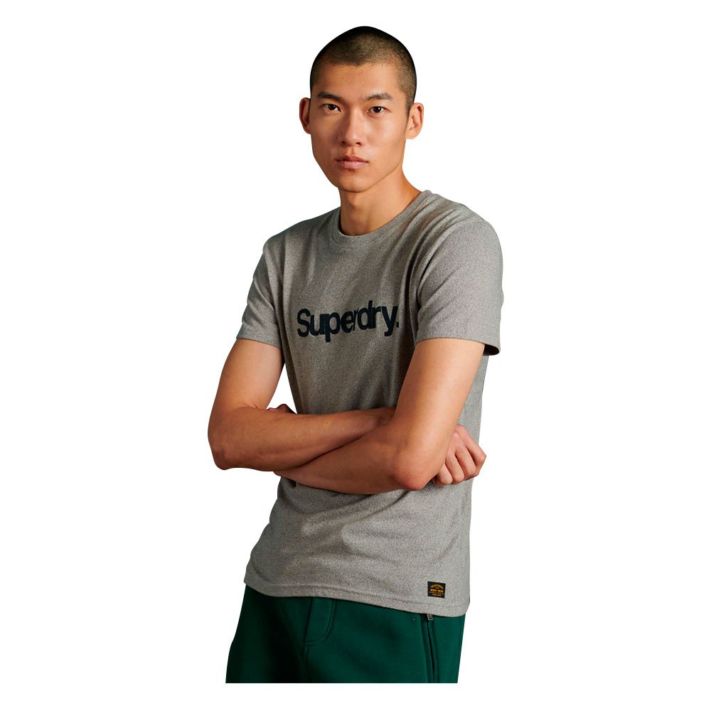 Clothing Superdry Core Logo Canvas Short Sleeve T-Shirt Grey