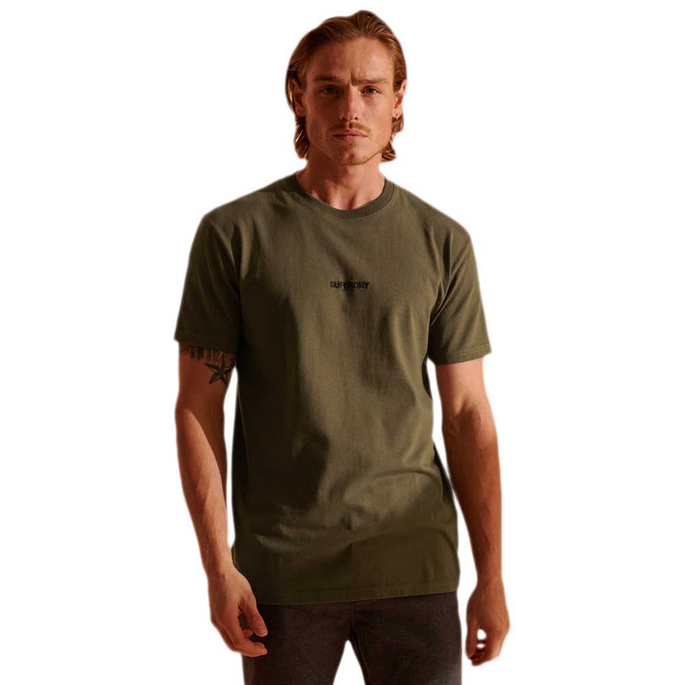 Clothing Superdry Micro Logo Box Fit Short Sleeve T-Shirt Green