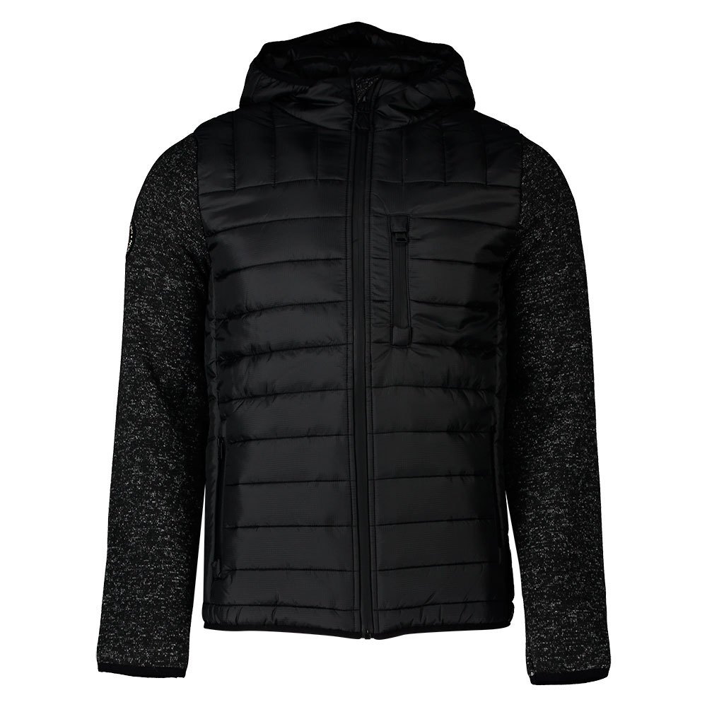 Men Superdry Storm Hybrid Full Zip Sweatshirt Black