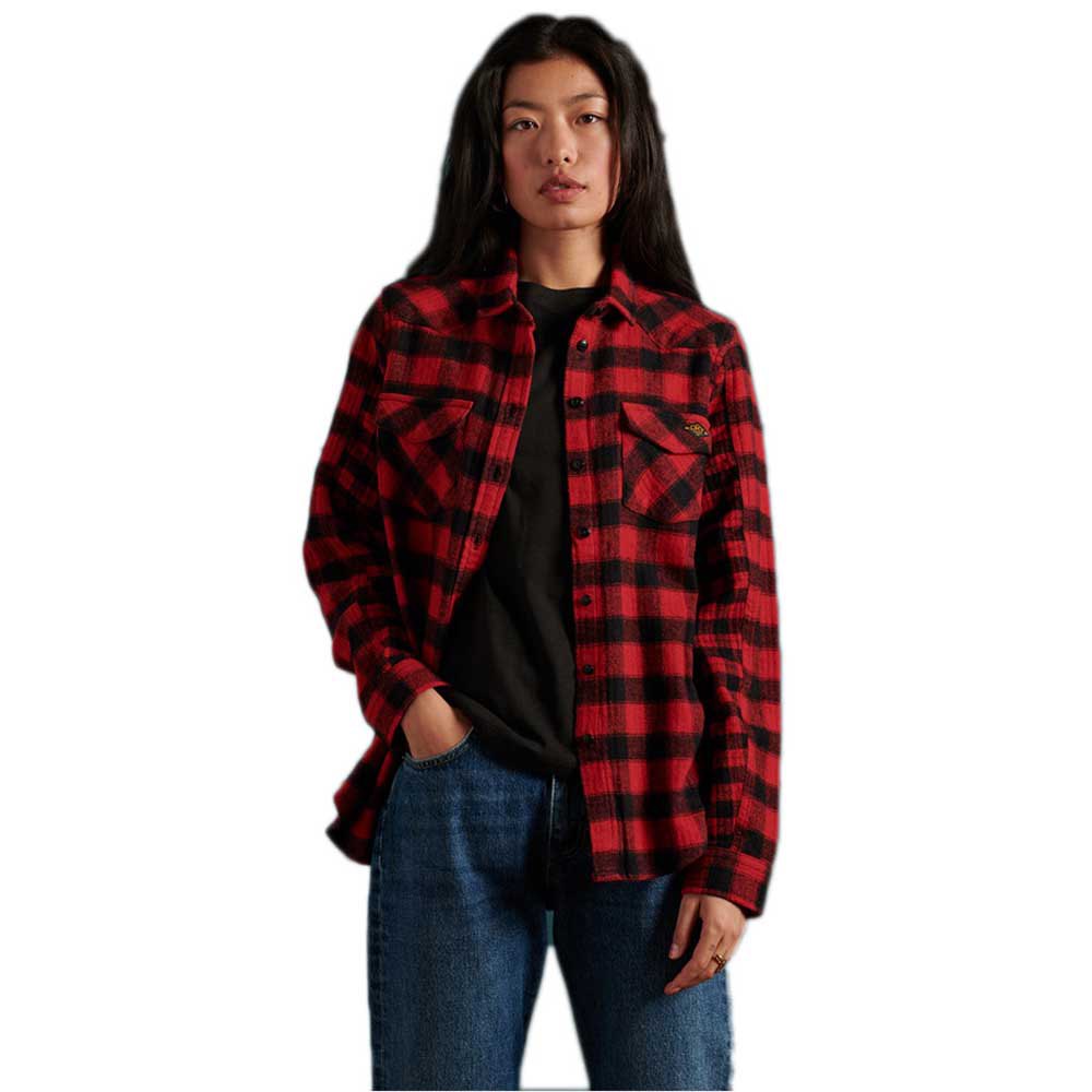 Blouses And Shirts Superdry Buffalo Flannel Red