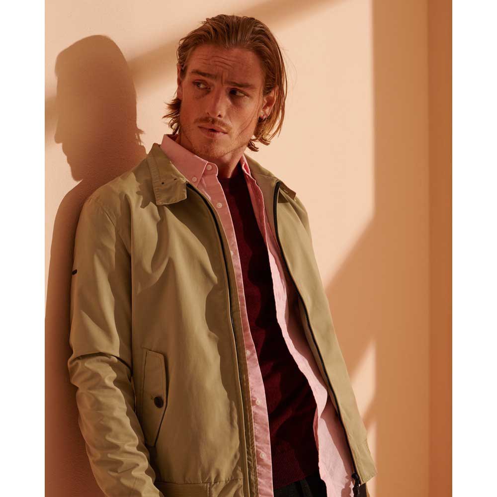 Clothing Superdry Iconic Harrington Jacket Beige