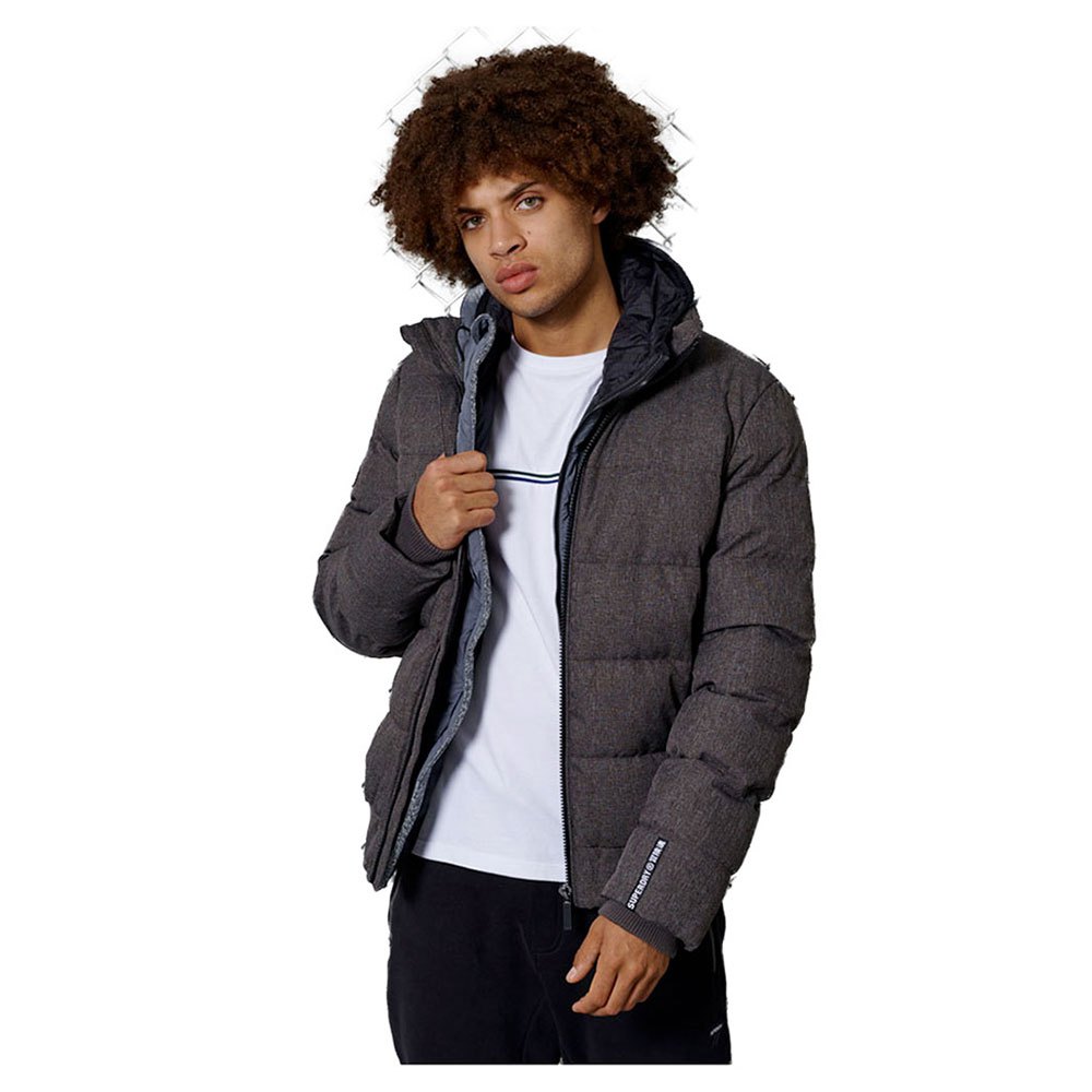 Clothing Superdry Track Sports Puffer Jacket Grey