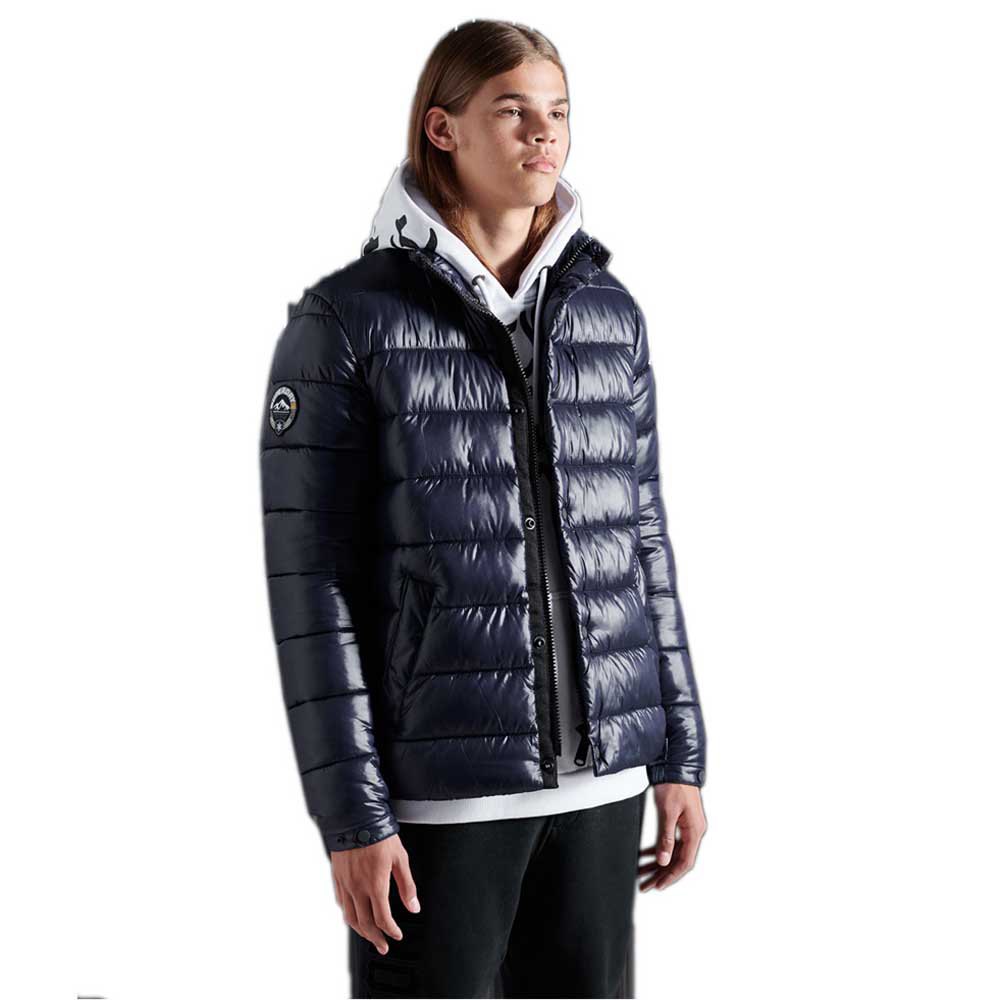 Clothing Superdry High Shine Quilted Puffer Jacket Blue