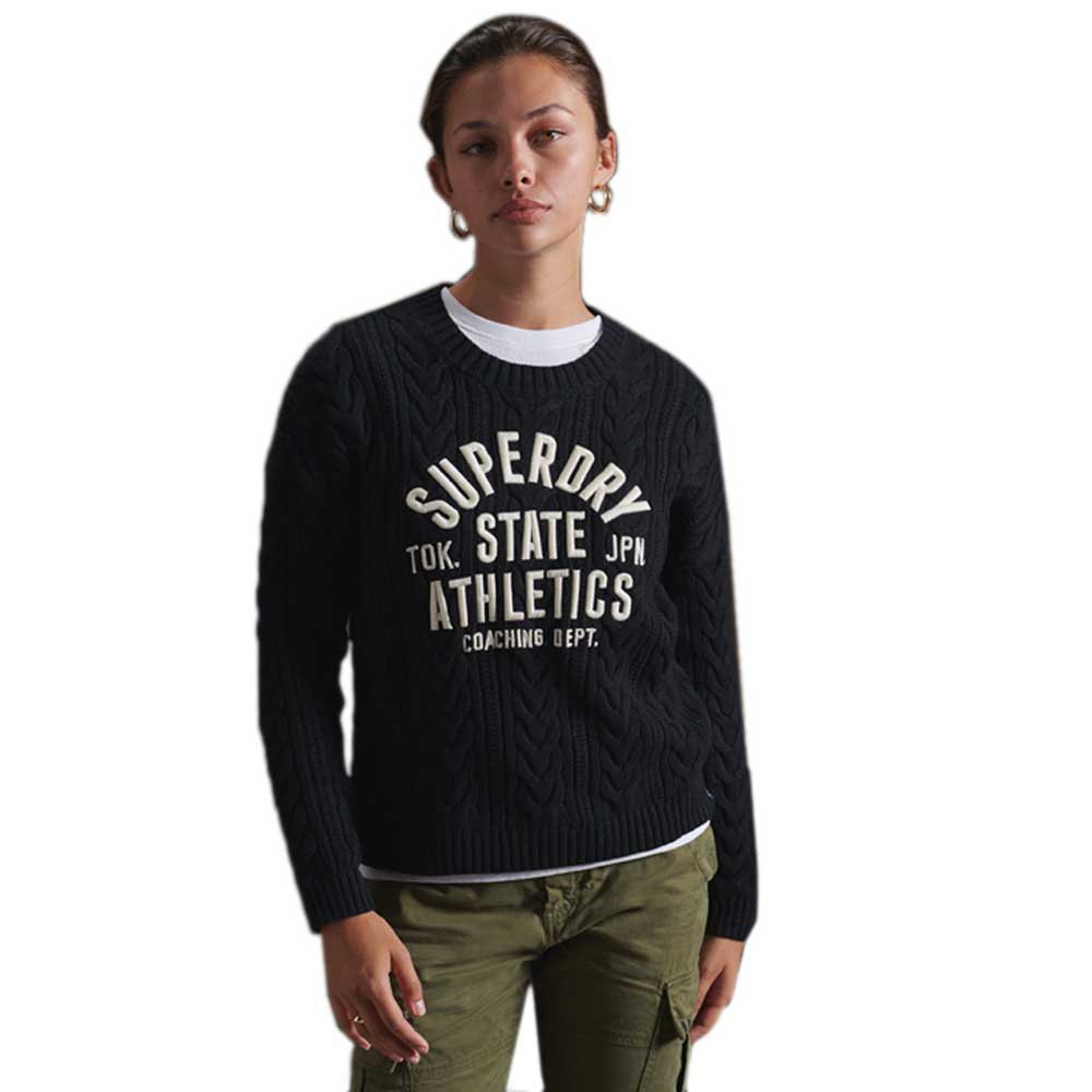 Sweaters Superdry College Cable Sweater Blue