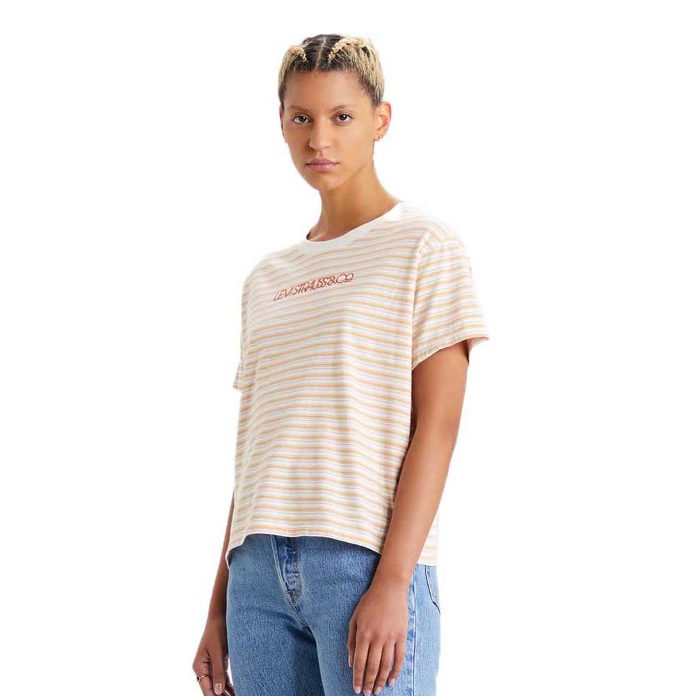 Women Levi´s® Graphic Varsity Short Sleeve T-Shirt Beige
